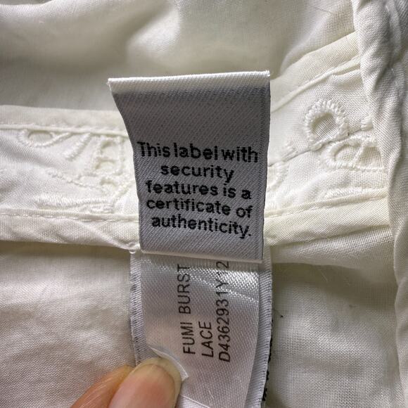 Diane Von Furstenberg Eyelet Embroidered Sheath Mini Dress Size 0 Pockets Luxury - Picture 10 of 11